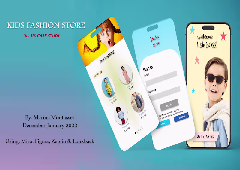 Cover image for Kids fashion store UI/UX case study
