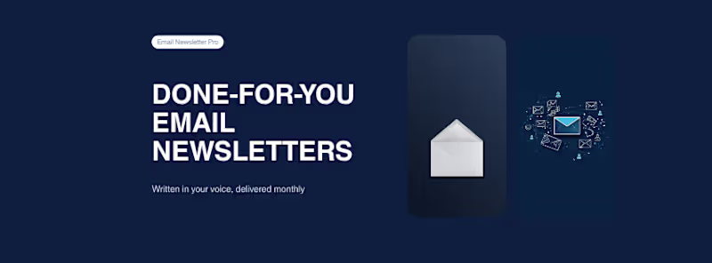 Cover image for I will write your monthly email newsletter