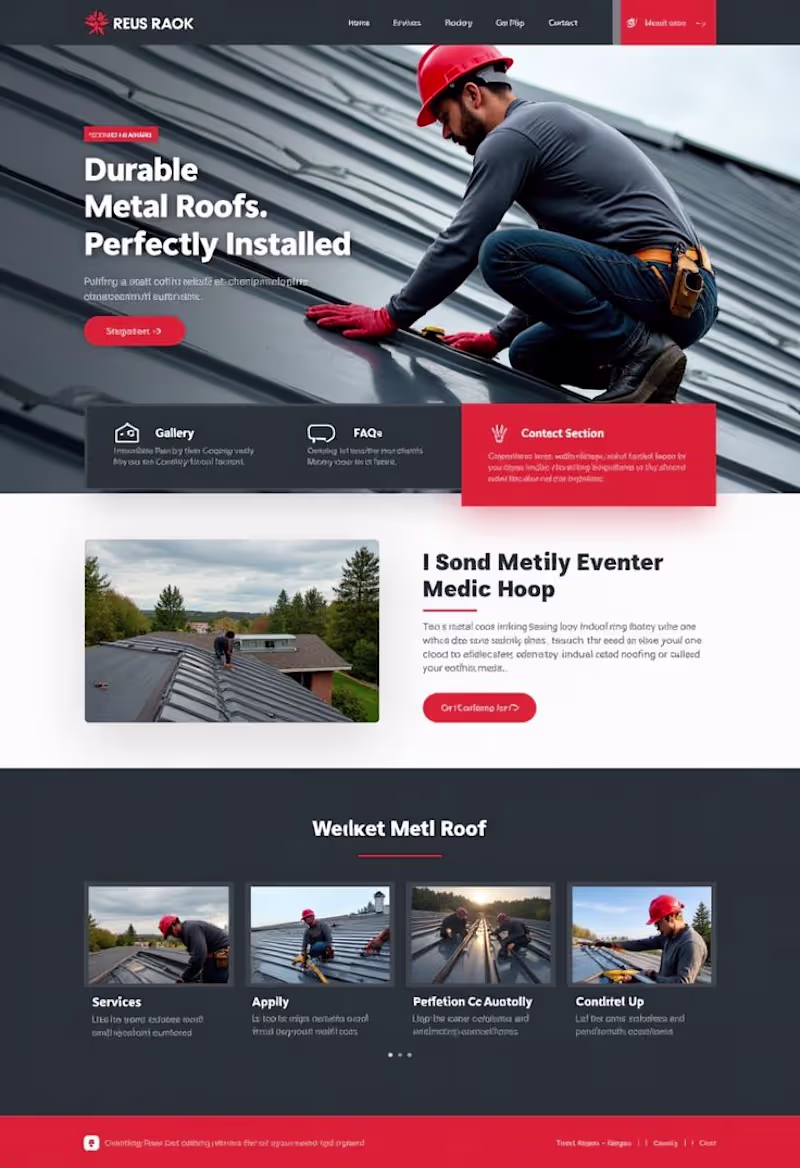 Cover image for A modern metal roofing website