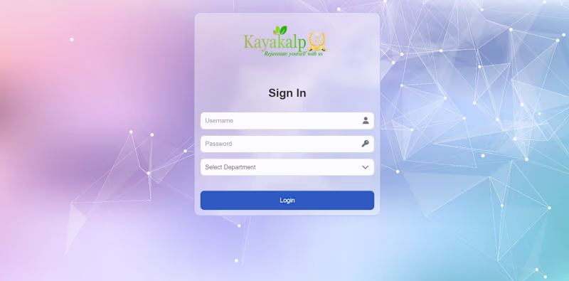 Cover image for Kayakalp Hospital Management System
Project Overview
Kayakalp