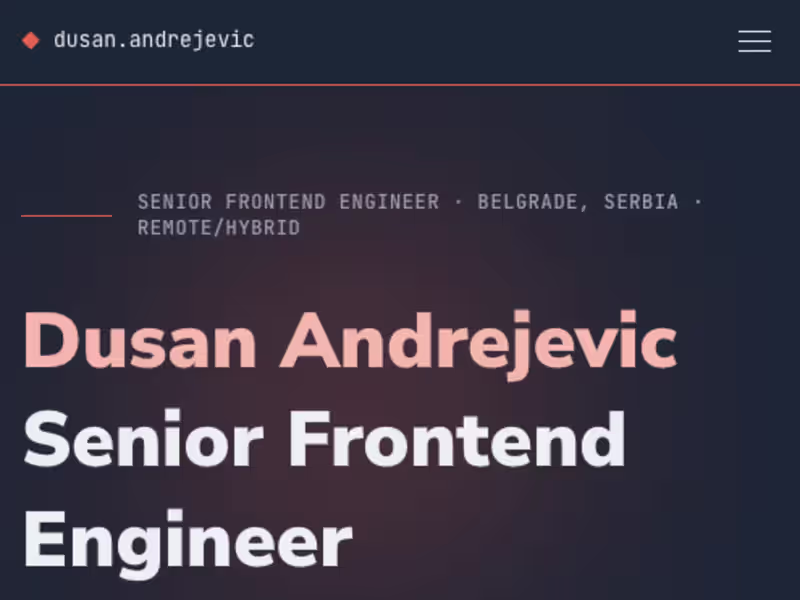Cover image for Personal Portfolio - Frontend Engineer