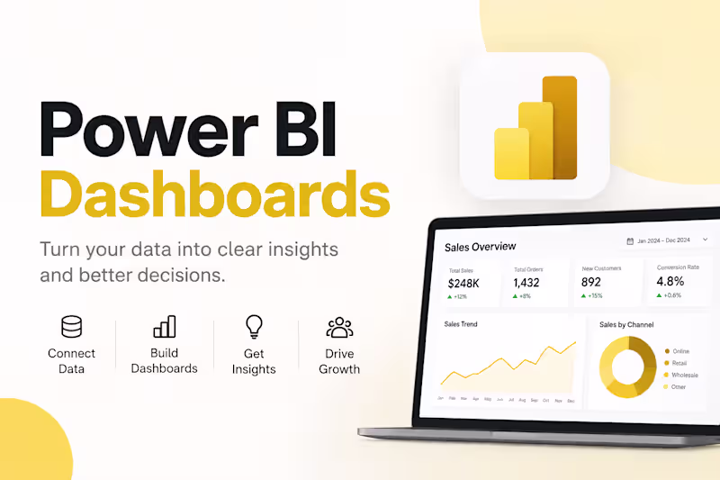 Cover image for Power BI Dashboards & Data Visualization