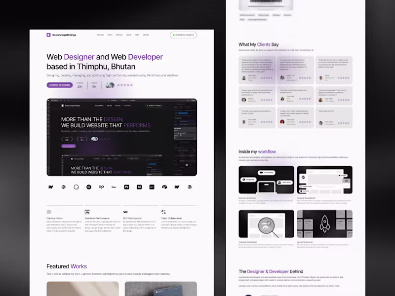 Cover image for My professional portfolio and service hub built with WordPre...
