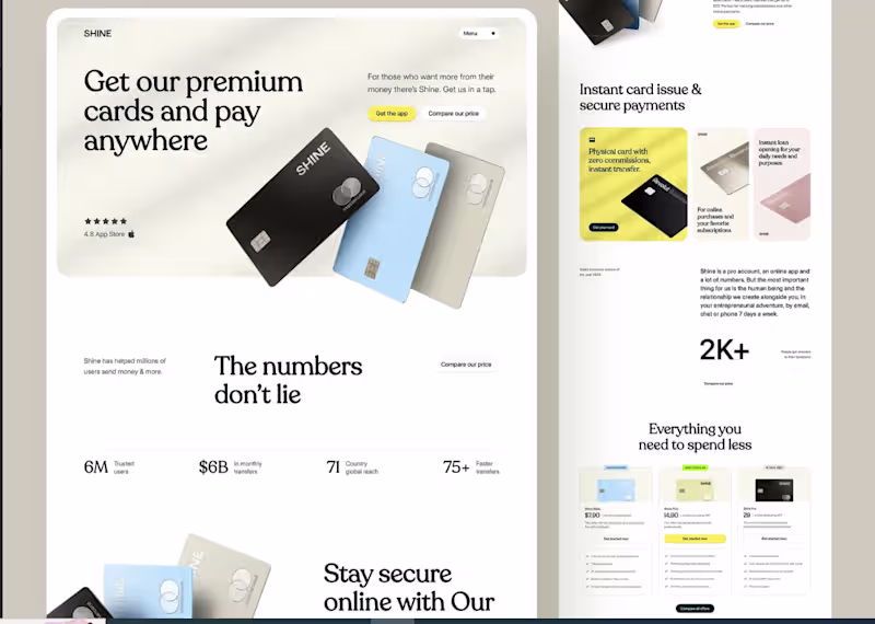 Cover image for Shine — Premium Fintech Website