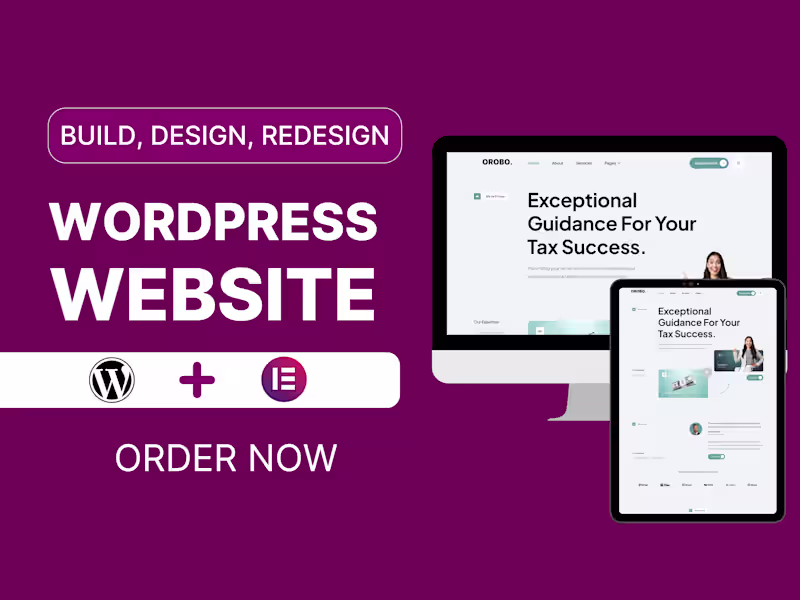 Cover image for I will design responsive website using worpdress, webflow