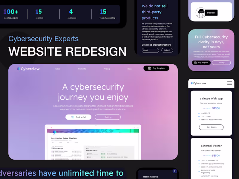 Cover image for Modernizing Cybersecurity with a Tech-Savvy Website Redesign