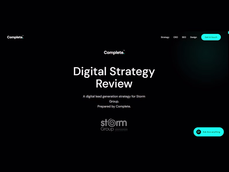 Cover image for Interactive Sales Page for a London Agency ($2,000)
