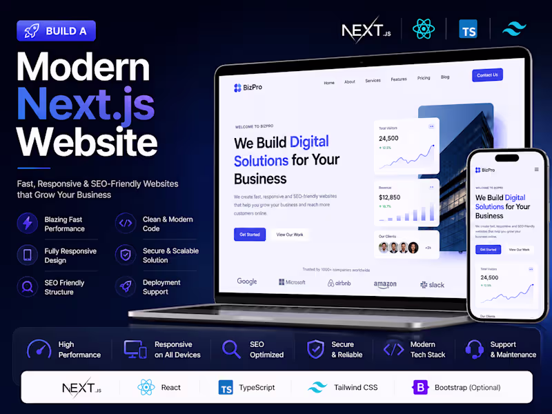 Cover image for Build a Modern Next.js Website for Your Business