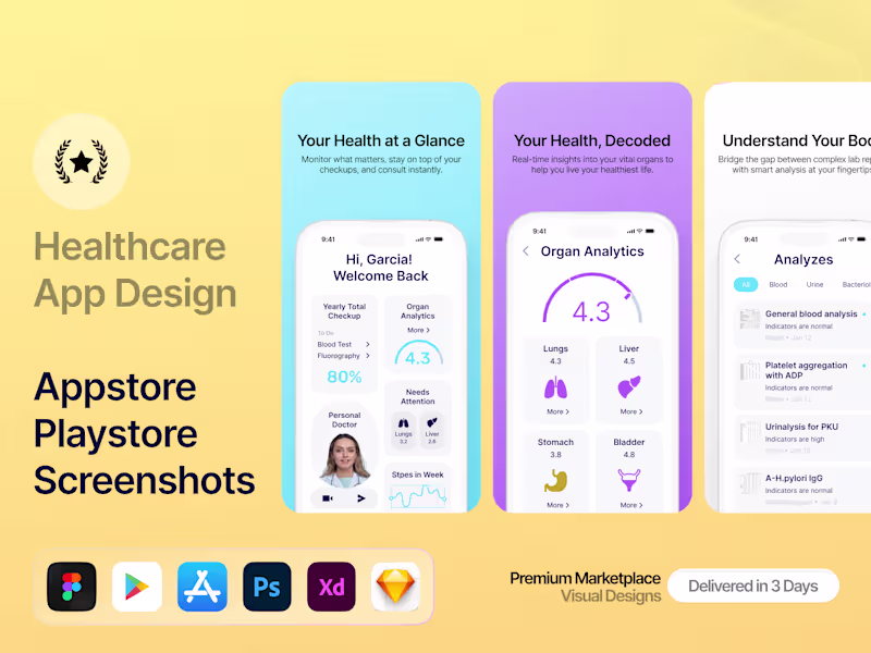 Cover image for App Store Screenshot Design | iOS & Play Store Creatives