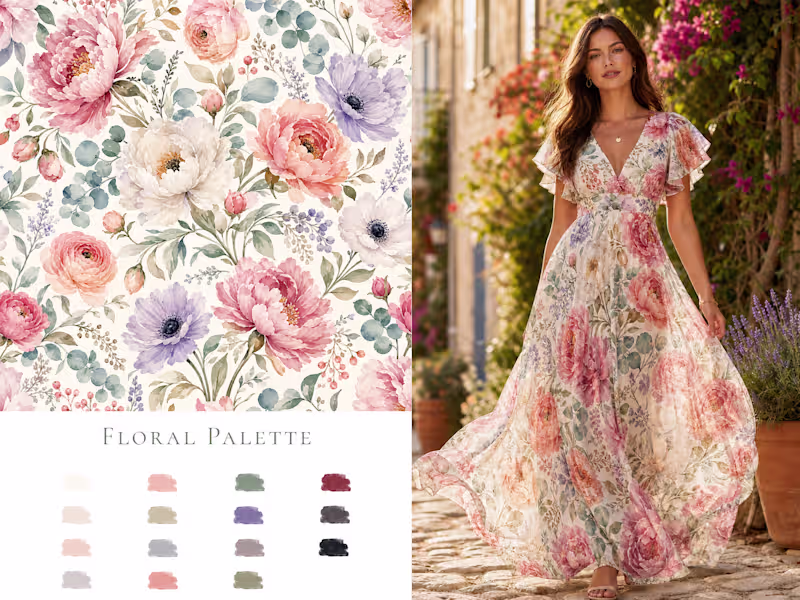 Cover image for Luxury Watercolor Floral Surface Pattern