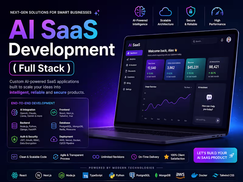 Cover image for AI SaaS Development ( Full Stack ) 