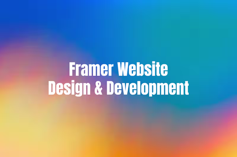Cover image for Framer Website Design & Development