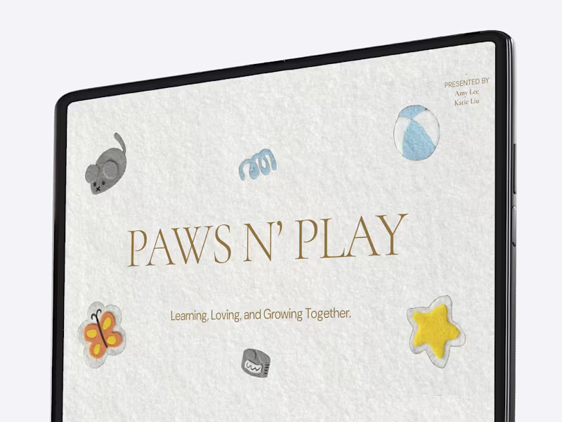 Cover image for Paws & Play: A Learning Experience for Kids