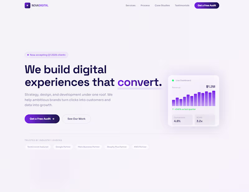 Cover image for High-converting marketing agency landing page