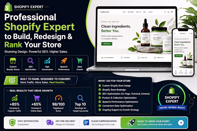 Cover image for Professional Shopify Expert to Build,