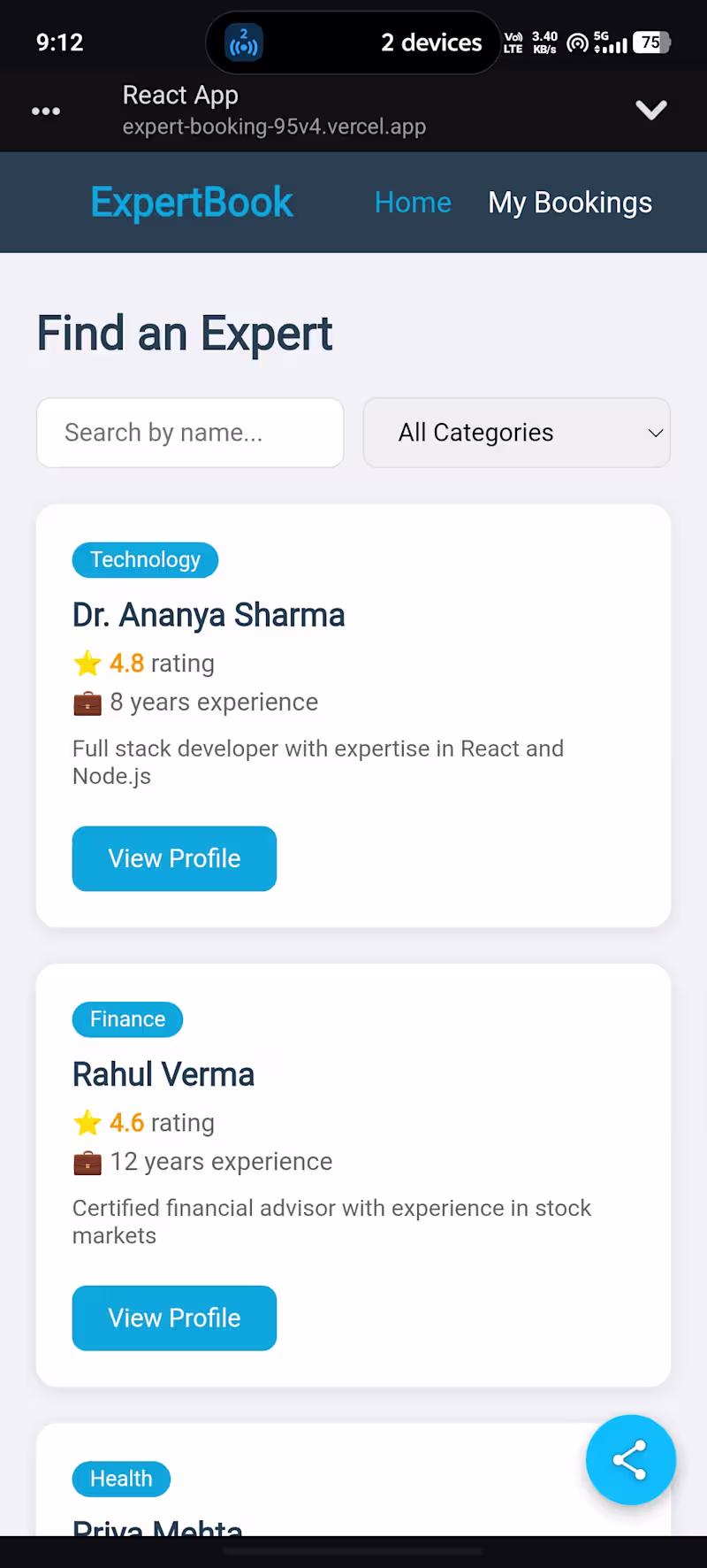 Cover image for ExpertBook — Expert Booking Platform