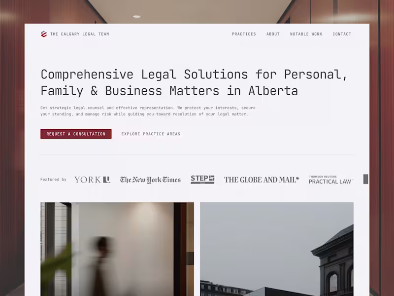 Cover image for Technical Law Firm Website