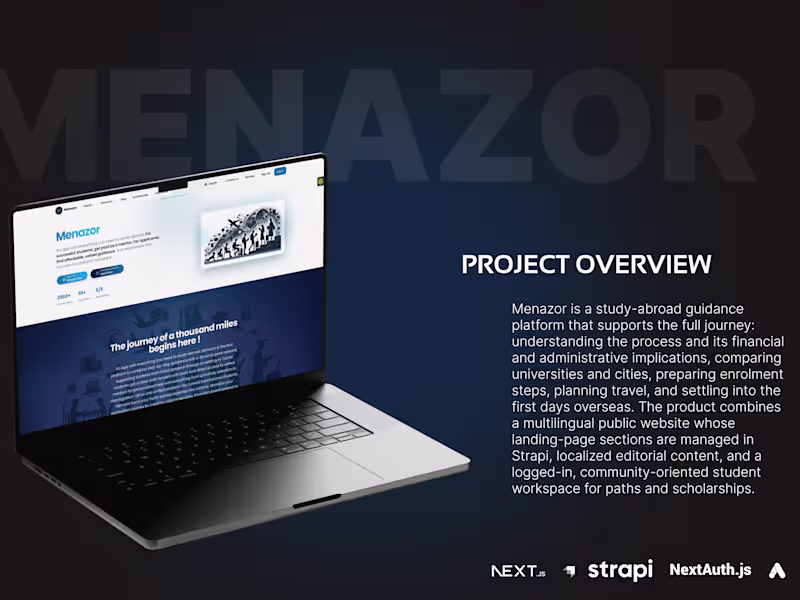 Cover image for Menazor is a study-abroad guidance