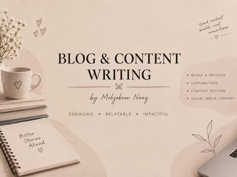 Cover image for Content writer and copywriter