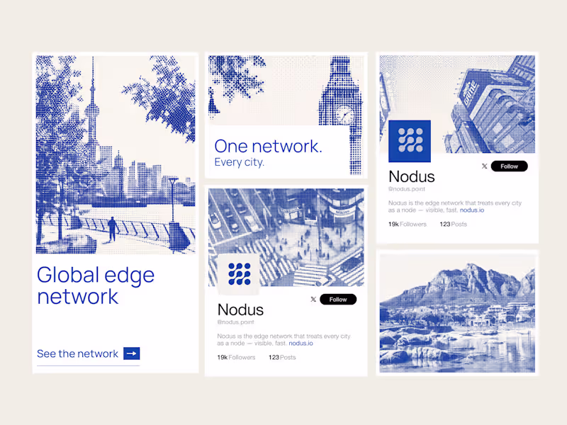 Cover image for Nodus — Brand System and Framer Dev for a Global Edge Network