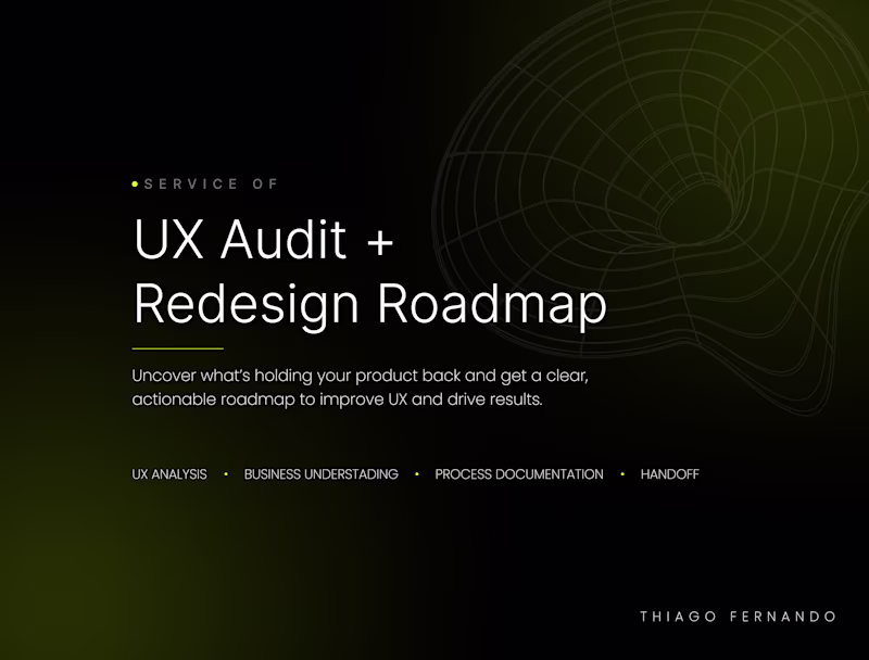 Cover image for UX Audit + Redesign Roadmap