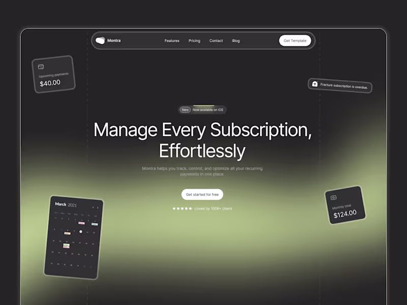 Cover image for Montra Webflow Template