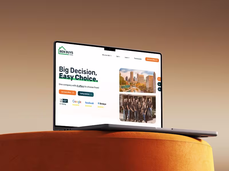Cover image for Rebrand with Website Redesign for Ben Buys Houses
