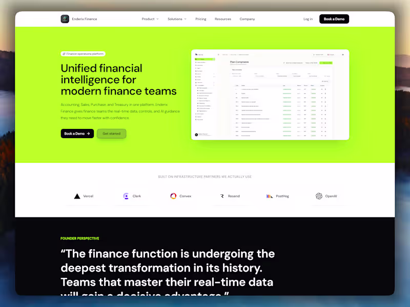 Cover image for Enderix Finance - ERP platform