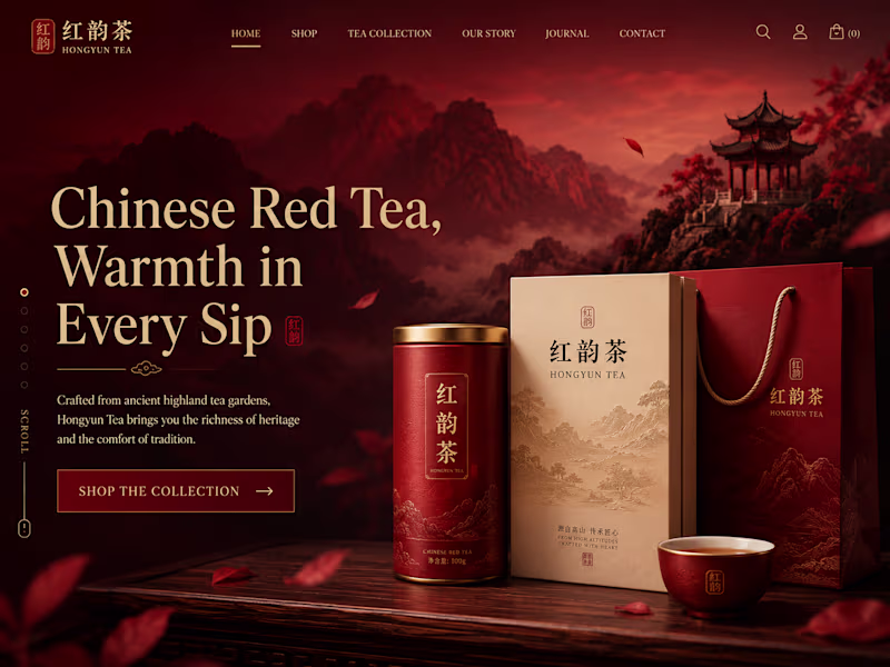 Cover image for Hongyun Tea Website Design & Development