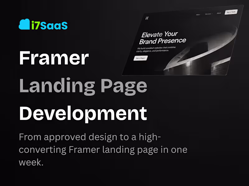 Cover image for Framer Landing Page Development