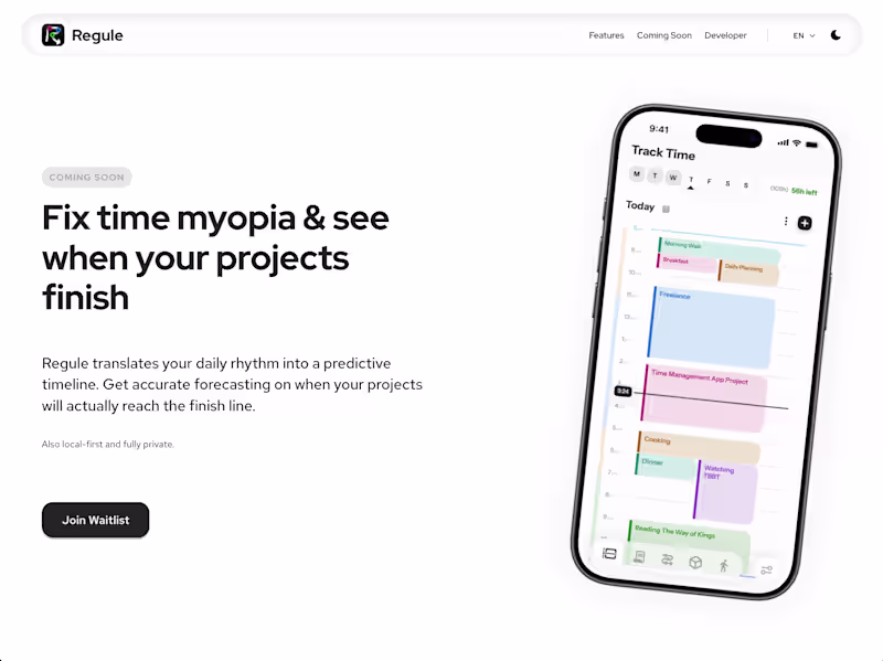 Cover image for Waitlist Page for Productivity iOS App