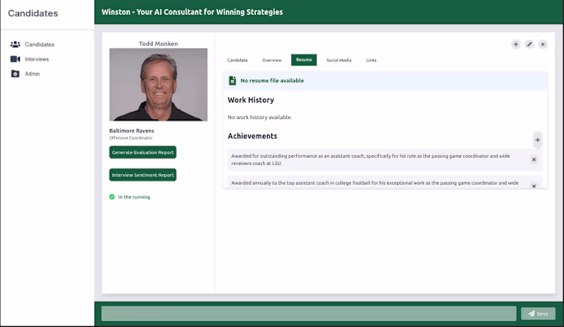 Cover image for AI-Powered Candidate Evaluation Platform for Sports Management