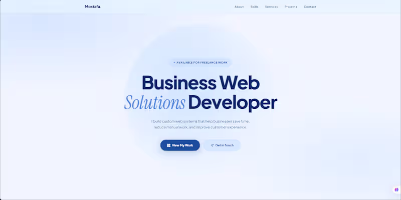 Cover image for Portfolio Website Overview
The website features