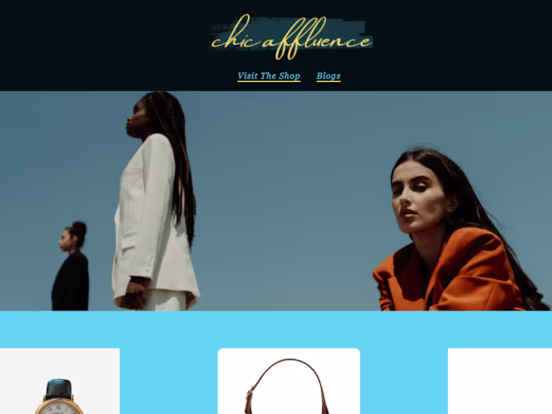 Cover image for ChicAffluence E-commerce Website Development