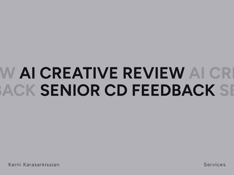 Cover image for AI Creative Review — Senior CD Feedback