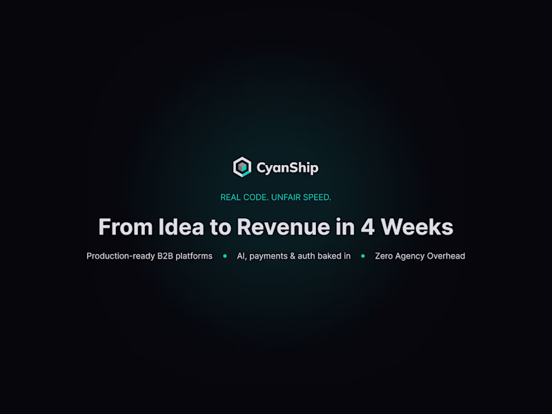 Cover image for CyanShip: SaaS MVP Platform