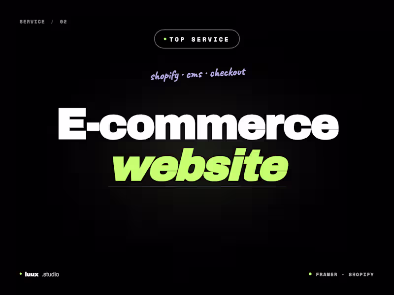 Cover image for Shopify + Framer Ecommerce