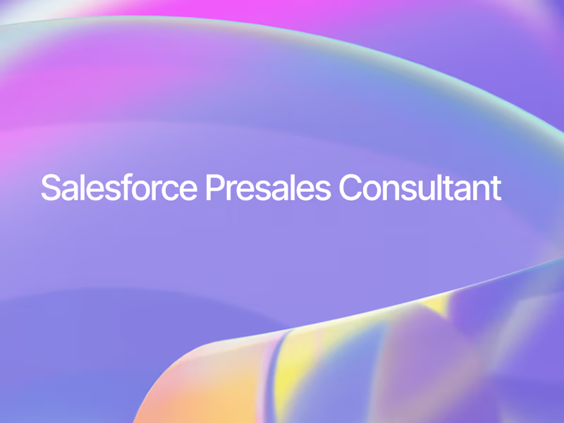Cover image for Salesforce Presales Consultant