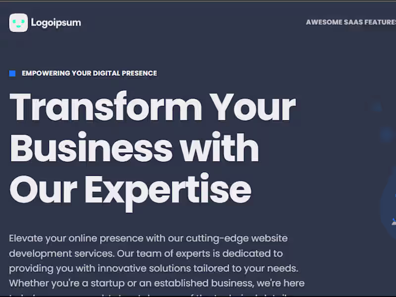 Cover image for SAAS website Dashboard