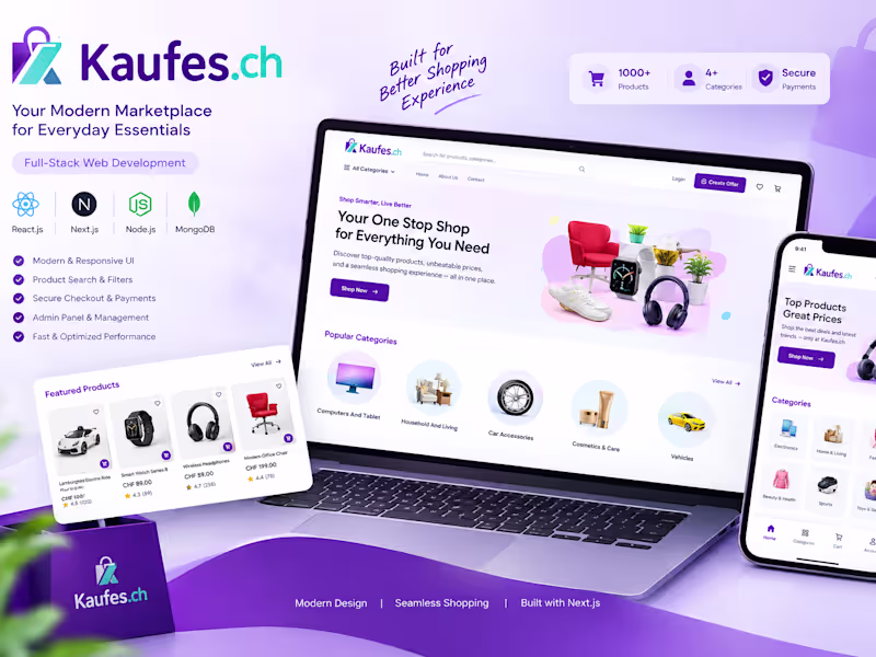 Cover image for Kaufes – Modern eCommerce Website