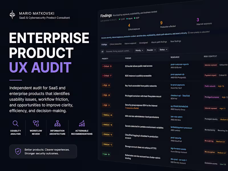 Cover image for Enterprise Product UX Audit