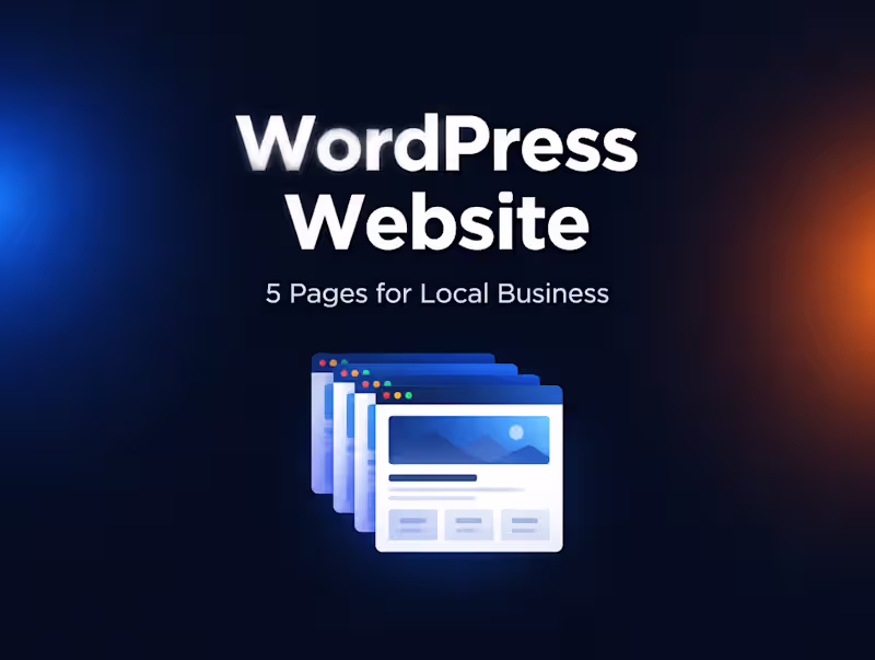 Cover image for WordPress Website for Local Business (5 Pages)