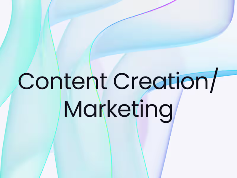 Cover image for Content Creation/Marketing