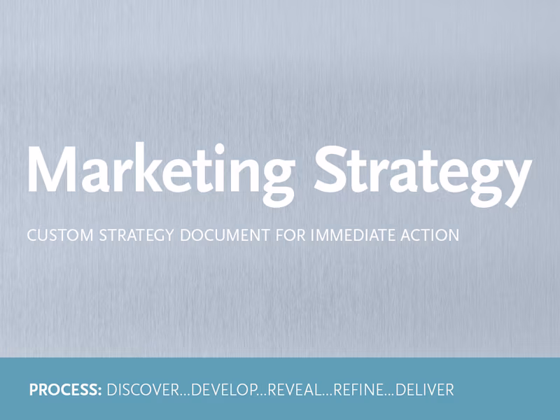Cover image for Marketing Strategy Development