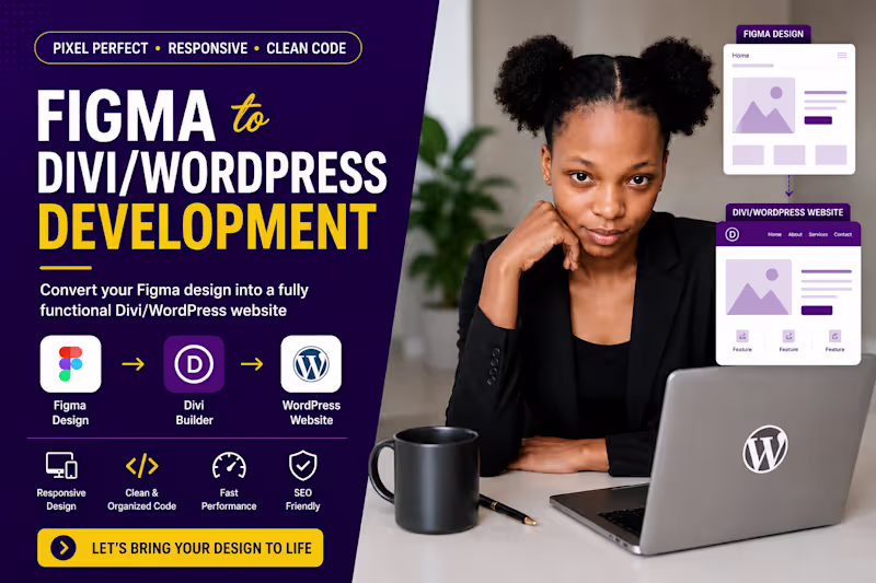 Cover image for Figma to Divi & WordPress | Pixel-Perfect Website Development