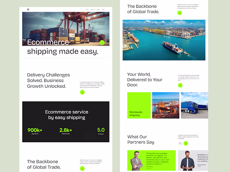 Cover image for Unified Logistics Hub Landing Page