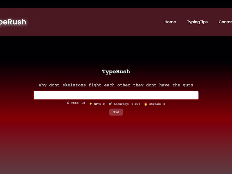 Cover image for Modern interactive typing speed and