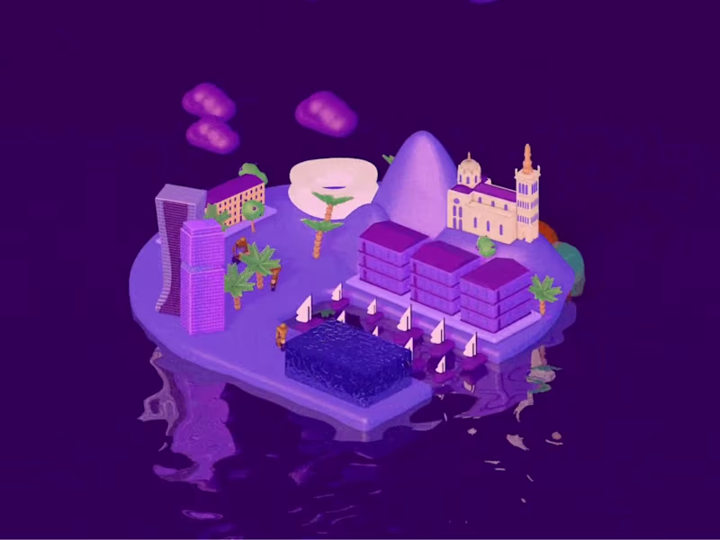 Cover image for Marseille city, a 3D environment in Cinema 4D