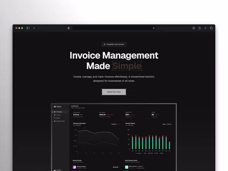 Cover image for Faktur: Modern Invoice Management App
