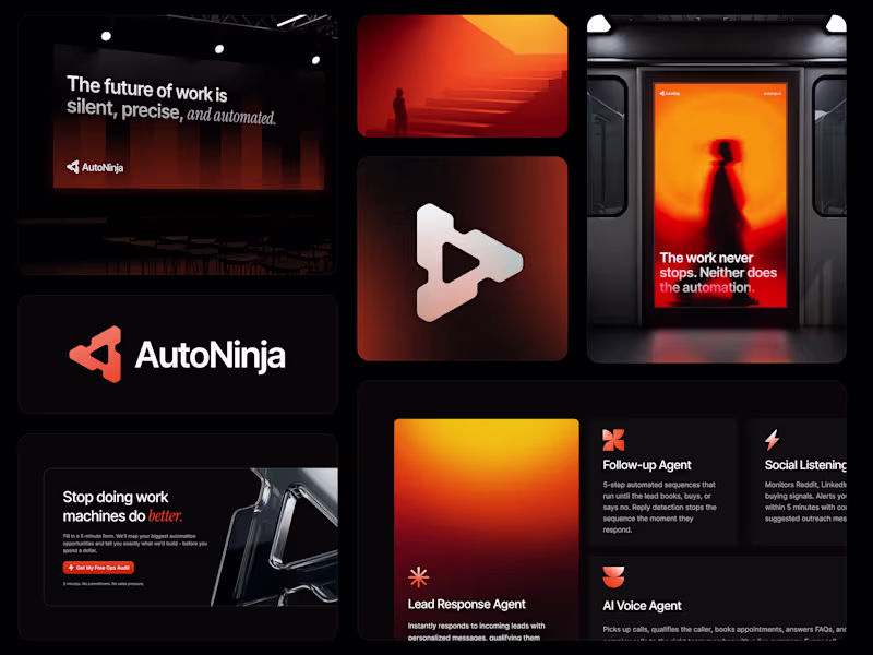 Cover image for AutoNinja - Brand Identity for an AI Automation Company